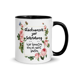 Glückwunsch zur Scheidung | Zweifarbige Tasse