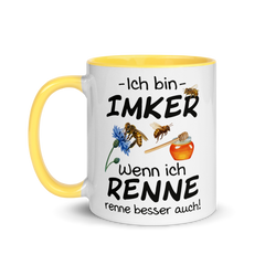 Lustiger Imker Spruch | Zweifarbige Tasse