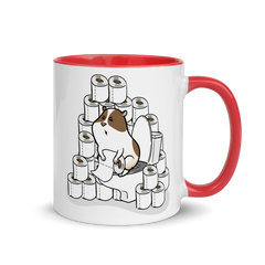 Toilettenpapier hamstern | Zweifarbige Tasse
