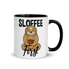 Sloffee First | Zweifarbige Tasse Lustiger Spruch