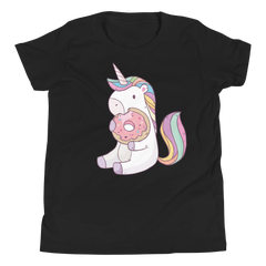 Einhorn isst Donut | T-Shirt für Kinder & Jugendliche