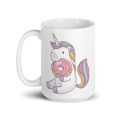 Einhorn isst Donut | Tasse