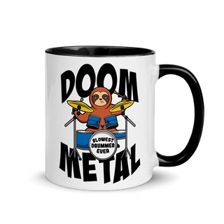Doom Metal Faultier | Zweifarbig Tasse Lustiger Spruch