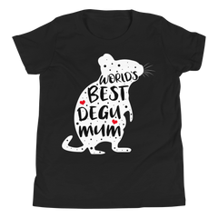 Zeigt ein T-Shirt für Kids und Teenager mit World's Best Degu Mum | T-Shirt für Kinder & Jugendliche