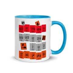 An Montagen brauche ich Koffein | Zweifarbige Tasse