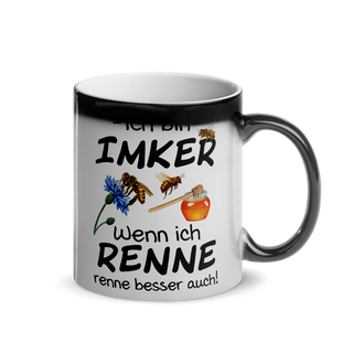 Lustiger Imker Spruch | Glänzende Zaubertasse