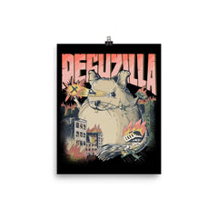 Lustiger DEGUZILLA | Mattes Poster in 8×10 in Größe