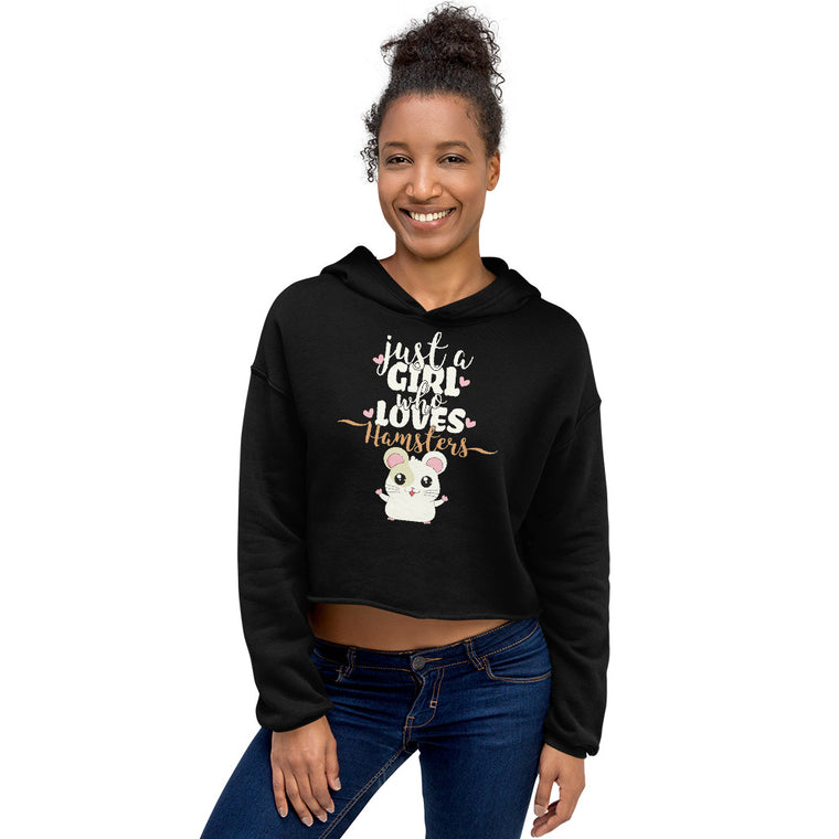 Produktbild zeigt Just A Girl Who Loves Hamsters | Crop Hoodie