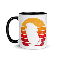 Chinchilla Retro Tasse | Zweifarbige Tasse
