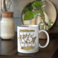 Zeigt funny toilet paper pasta hamster tasse in Farbe