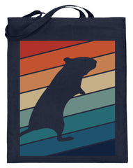 Zeigt gerbil owner gift retro vintage jutebeutel mit langen henkeln in Farbe Helles Grün