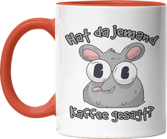 Hat da jemand Kaffee gesagt Ratte Witzige Orange Tasse kaufen Geschenk