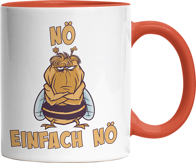 Nö Einfach Nö Biene 3 Witzige Orange Tasse kaufen Geschenk
