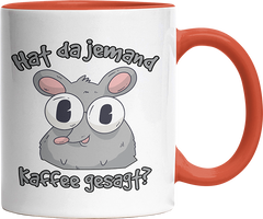 Hat da jemand Kaffee gesagt Ratte Witzige Orange Tasse kaufen Geschenk