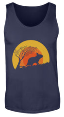 Zeigt degus retro vintage sun herren tanktop in Farbe Black