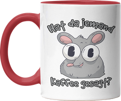 Hat da jemand Kaffee gesagt Ratte Witzige Rot Tasse kaufen Geschenk