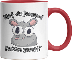 Hat da jemand Kaffee gesagt Ratte Witzige Rot Tasse kaufen Geschenk