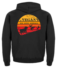 Vegan Vintage Sonne | Veganer | Kinder Hoodie in Baby Pink in Größe 3/4 (98/104)