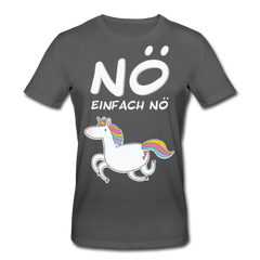Nö Einhorn Bio-T-Shirt - Anthrazit