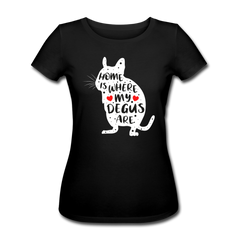 Home Is Where My Degus Are | Frauen Bio-T-Shirt - Schwarz