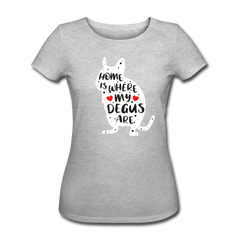 Home Is Where My Degus Are | Frauen Bio-T-Shirt - Grau meliert