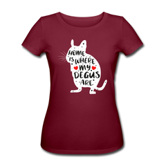 Home Is Where My Degus Are | Frauen Bio-T-Shirt - Burgunderrot
