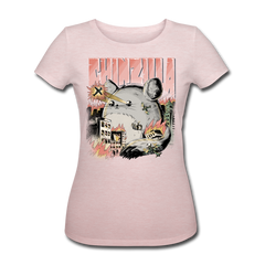 CHINZILLA | Frauen Bio-T-Shirt - Rosa-Creme meliert