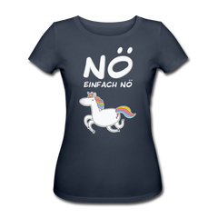 Nö Einhorn | Frauen Bio-T-Shirt - Navy