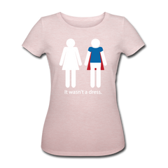 It wasn't a dress | Frauen Bio-T-Shirt - Rosa-Creme meliert