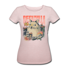 DEGUZILLA | Frauen Bio-T-Shirt - Rosa-Creme meliert