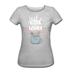 Just A Girls Who Loves Chinchillas | Frauen Bio-T-Shirt - Grau meliert