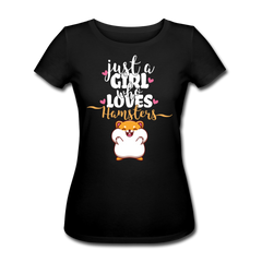 Just A Girl Who Loves Hamsters | Frauen Bio-T-Shirt - Schwarz