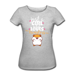 Just A Girl Who Loves Hamsters | Frauen Bio-T-Shirt - Grau meliert