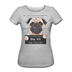 Pug Life | Frauen Bio-T-Shirt - Grau meliert