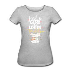 Just A Girl Who Loves Gerbils | Frauen Bio-T-Shirt - Grau meliert