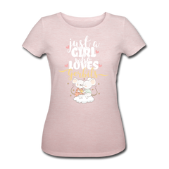 Just A Girl Who Loves Gerbils | Frauen Bio-T-Shirt - Rosa-Creme meliert