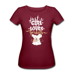 Just A Girl Who Loves Gerbils | Frauen Bio-T-Shirt - Burgunderrot