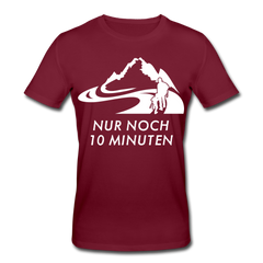 Nur noch 10 Minuten - Männer Bio T-Shirt - Burgunderrot