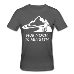 Nur noch 10 Minuten - Männer Bio T-Shirt - Anthrazit