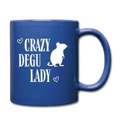 Crazy Degu Lady | Tasse einfarbig - Royalblau