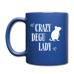 Crazy Degu Lady | Tasse einfarbig - Royalblau