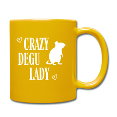 Crazy Degu Lady | Tasse einfarbig - Sonnengelb