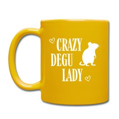 Crazy Degu Lady | Tasse einfarbig - Sonnengelb