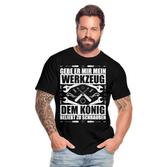 Gebe er mir mein Werkzeug | Premium Bio T-Shirt - Schwarz