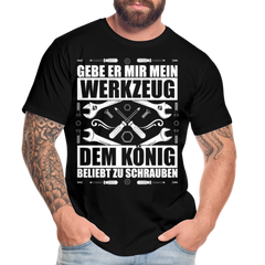 Gebe er mir mein Werkzeug | Premium Bio T-Shirt - Schwarz
