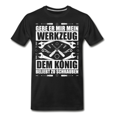 Gebe er mir mein Werkzeug | Premium Bio T-Shirt - Schwarz