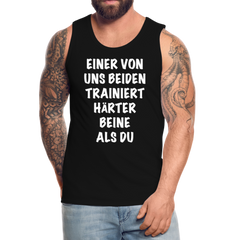 Beine trainieren | Männer Premium Tank Top - Schwarz