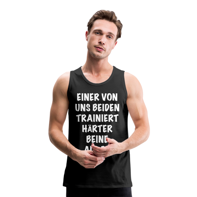Beine trainieren | Männer Premium Tank Top - Schwarz