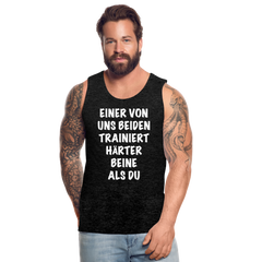 Beine trainieren | Männer Premium Tank Top - Anthrazit