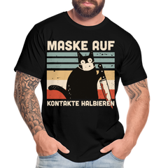 Maske auf Murder Cat | Männer Premium Bio T-Shirt - Schwarz